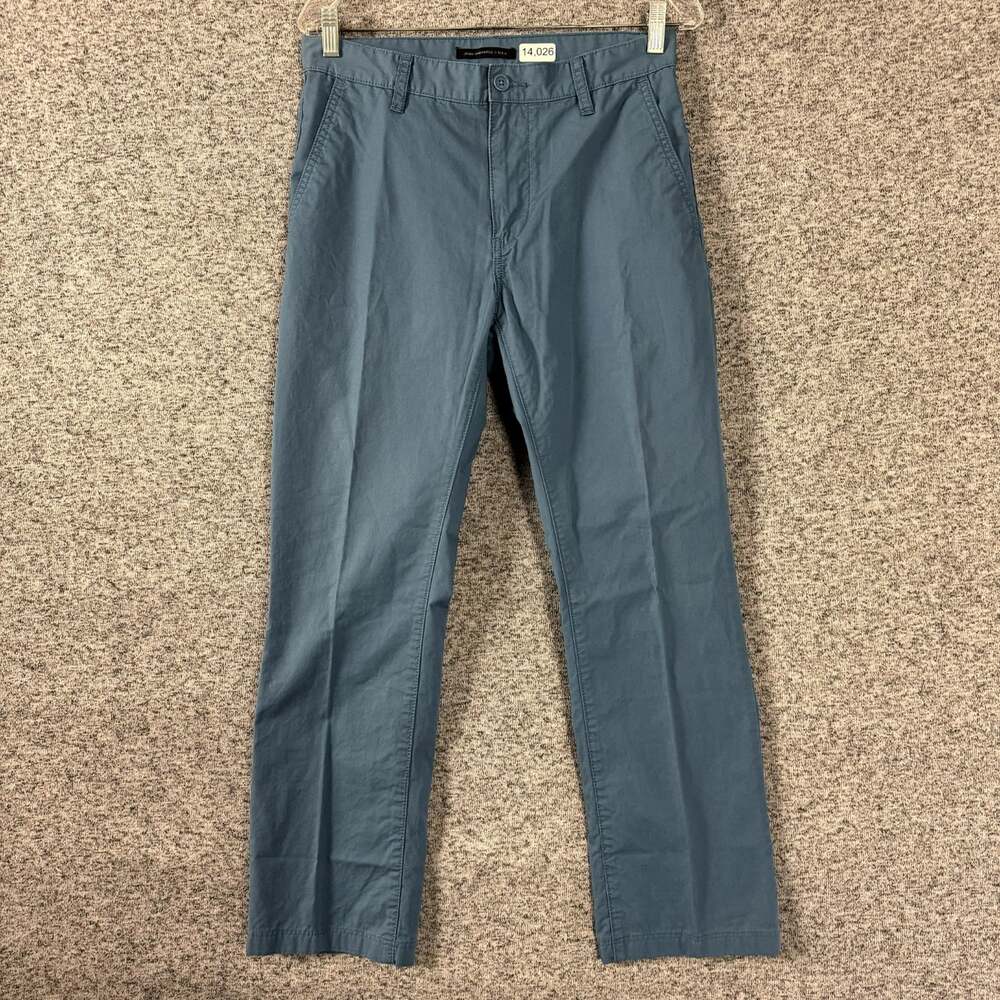 John Varvatos Men's Size 30 Blue Cotton Straight Leg Chino Pants